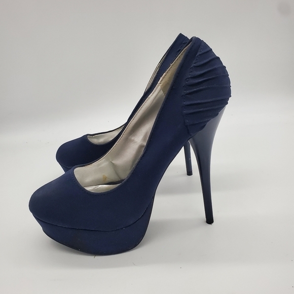 Deb Stiletto Heel Pumps Women's 7 Navy Blue - Picture 1 of 12